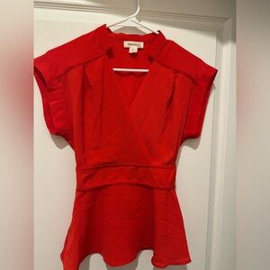 Monteau Vibrant Red Tshirt Blouse